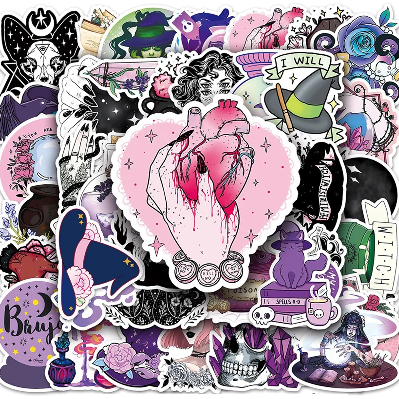 10/30/50Pcs Cartoon Gothic Witch Stickers Aesthetics Kids DIY Toys Car Guitar Motorcycle Luggage Graffiti Decals Cute Stickers
10/30/50Pcs Cartoon Gothic Witch Stickers Aesthetics Kids DIY Toys Car Guitar Motorcycle Luggage Graffiti Decals Cute Stickers