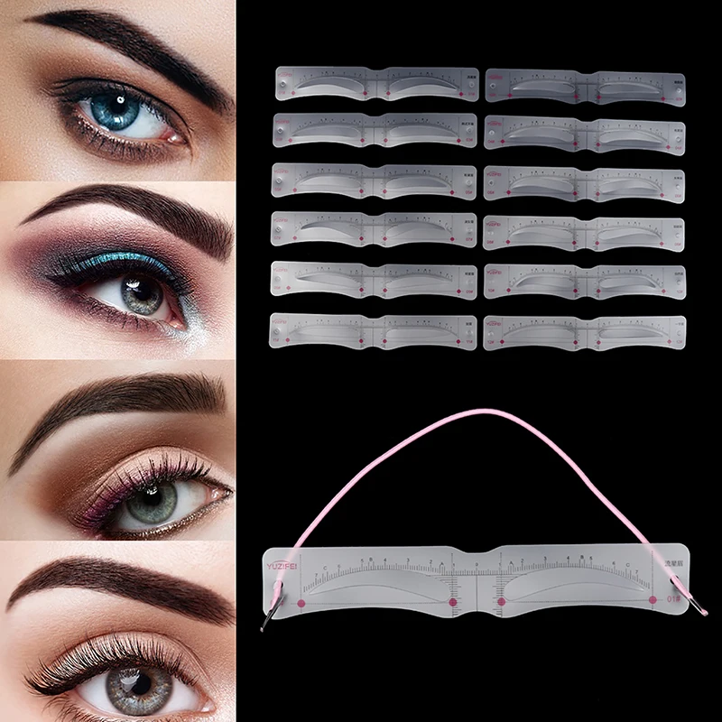 12 Style Fixable Eyebrow Stencil Grooming Shaper Template Reusable Stickers Make Up Tools For Eye Brow Stamp Pen Pencil Cosmetic
12 Style Fixable Eyebrow Stencil Grooming Shaper Template Reusable Stickers Make Up Tools For Eye Brow Stamp Pen Pencil Cosmetic
