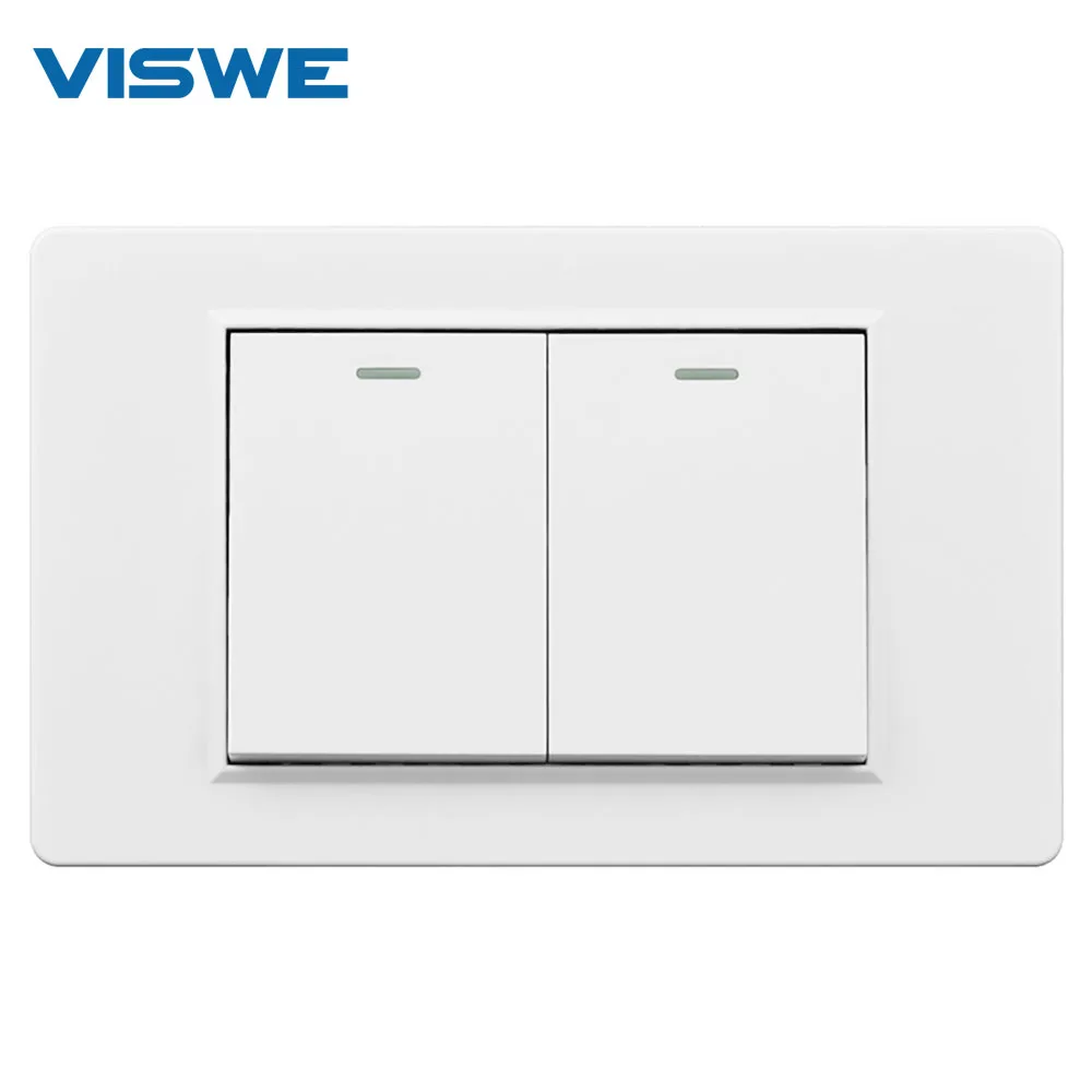VISWE AU/US standard 2gang 1/2way Push Button Switch,250V 16A light switch for home,PC flame retardant panel 118mm*72mm
VISWE AU/US standard 2gang 1/2way Push Button Switch,250V 16A light switch for home,PC flame retardant panel 118mm*72mm