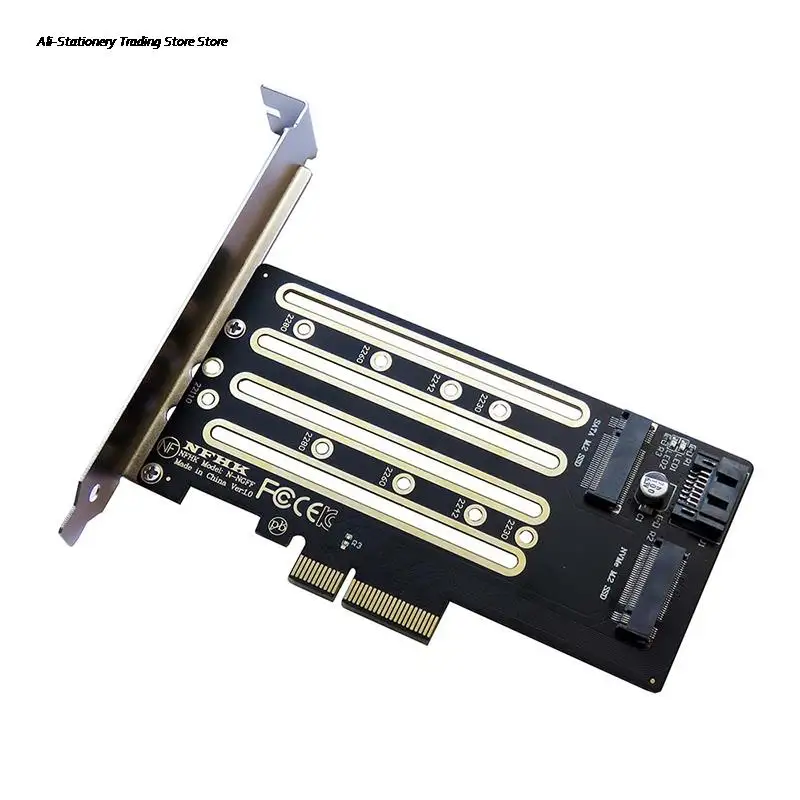 1 шт. NVMe M.2 SSD к PCIe 3,0 4,0x4, SATA M.2 SSD к SATA двойного назначения адаптер
1 шт. NVMe M.2 SSD к PCIe 3,0 4,0x4, SATA M.2 SSD к SATA двойного назначения адаптер