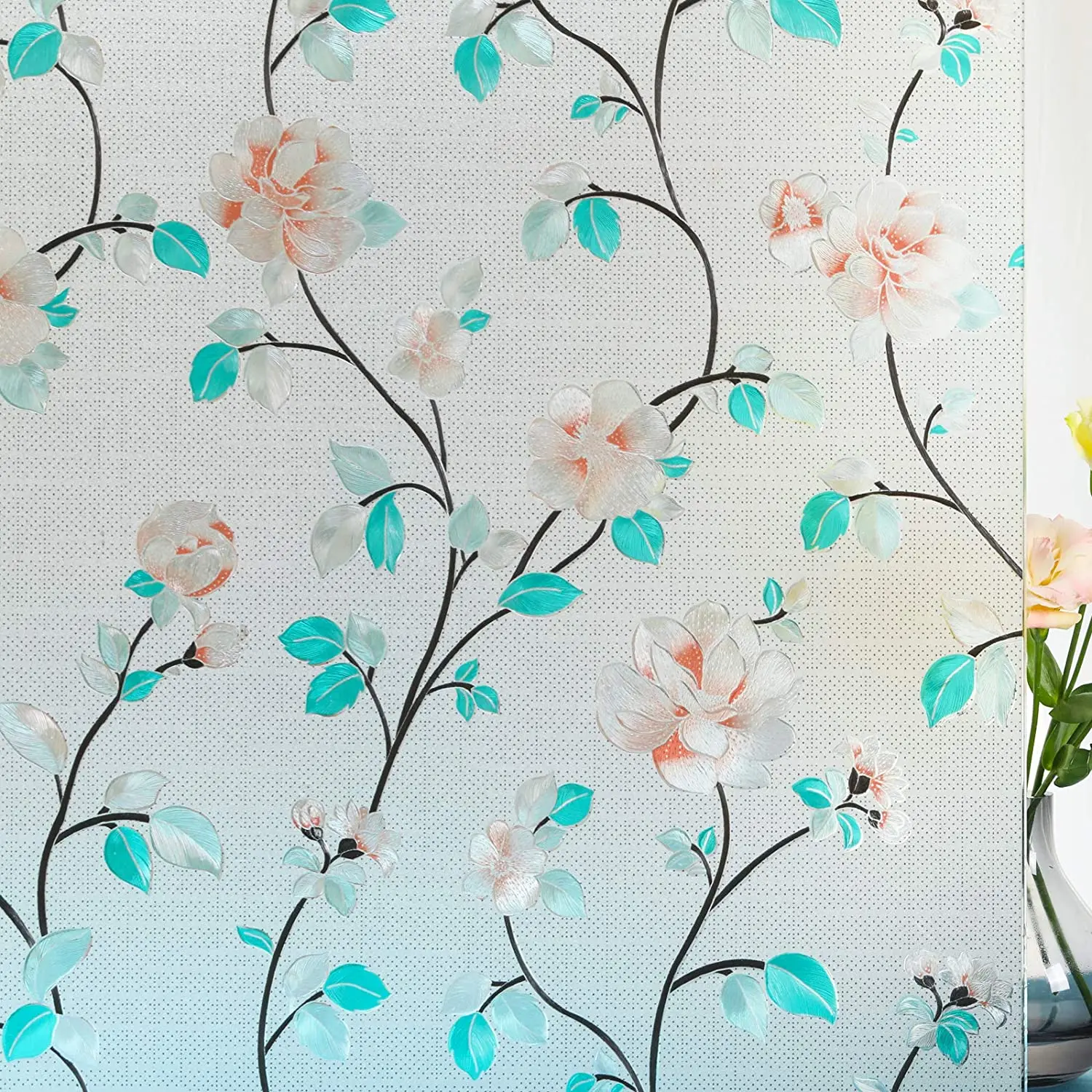 AFDB Decorative Window Film Flower Static Cling Glass Door Privacy Film Non-Adhesive Window Tint Anti-UV Heat Control Sticker
AFDB Decorative Window Film Flower Static Cling Glass Door Privacy Film Non-Adhesive Window Tint Anti-UV Heat Control Sticker