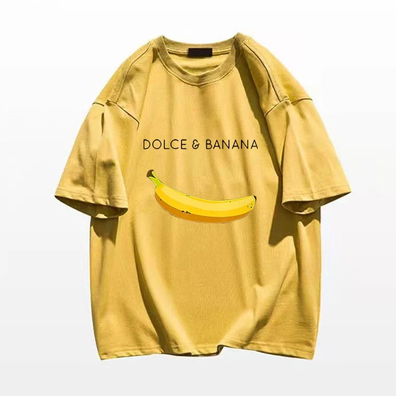 Summer Fashion Men's Clothing T Shirts Luxury Brand Quality Cotton Oversized Tops Dolce Banana Woman Blouse Short Sleeve Tees
Summer Fashion Men's Clothing T Shirts Luxury Brand Quality Cotton Oversized Tops Dolce Banana Woman Blouse Short Sleeve Tees