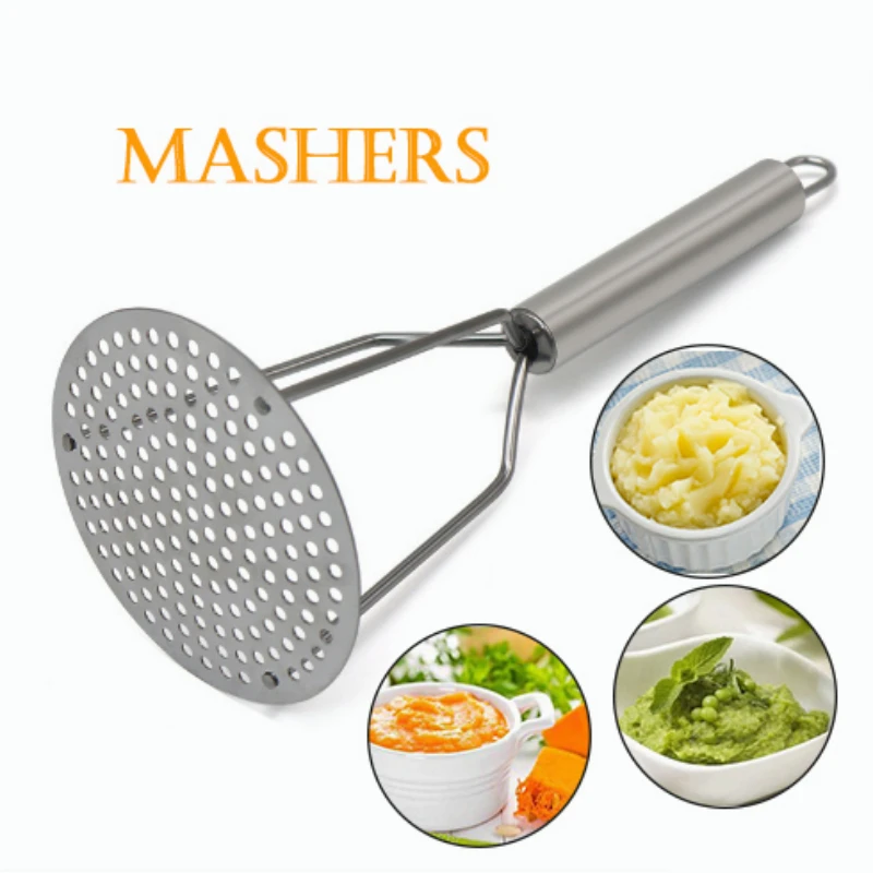 Stainless Steel Potato Masher Crush Vegetable Fruit Press Maker Vegetable Masher Kitchen Tool Gadget Kitchen Accessories
Stainless Steel Potato Masher Crush Vegetable Fruit Press Maker Vegetable Masher Kitchen Tool Gadget Kitchen Accessories