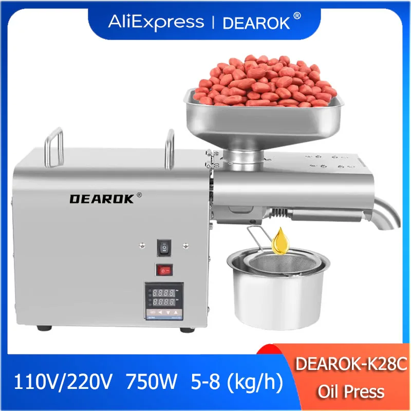 Лидер продаж, пресс для масла DEAROK-K28C из нержавеющей стали, автоматический домашний/коммерческий масляный аппарат для арахиса, льна, подсолнечника, 750 Вт
Лидер продаж, пресс для масла DEAROK-K28C из нержавеющей стали, автоматический домашний/коммерческий масляный аппарат для арахиса, льна, подсолнечника, 750 Вт