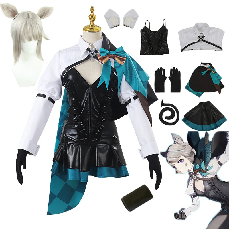 Game Genshin Impact Lynette Cosplay Costume Halloween Cloak Suspenders Skirt Suit Rabbit Ear Wig Party Carnival Costumes Wigs
Game Genshin Impact Lynette Cosplay Costume Halloween Cloak Suspenders Skirt Suit Rabbit Ear Wig Party Carnival Costumes Wigs