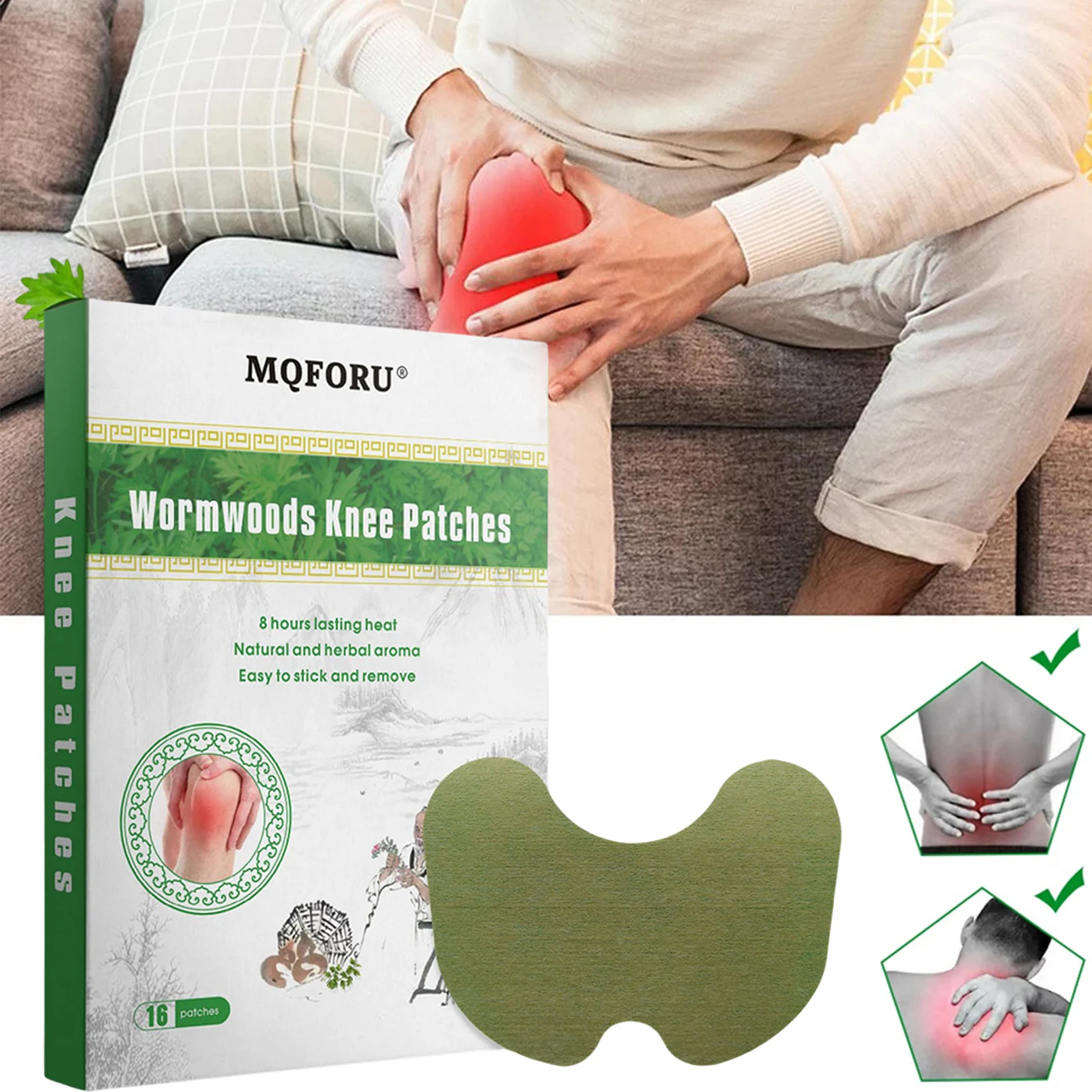 

16Pcs Cervical Knee Joint Pains Plaster Chinese Wormwood Extract Sticker For Joint Aches Rheumatoid Pains Relieves Patch