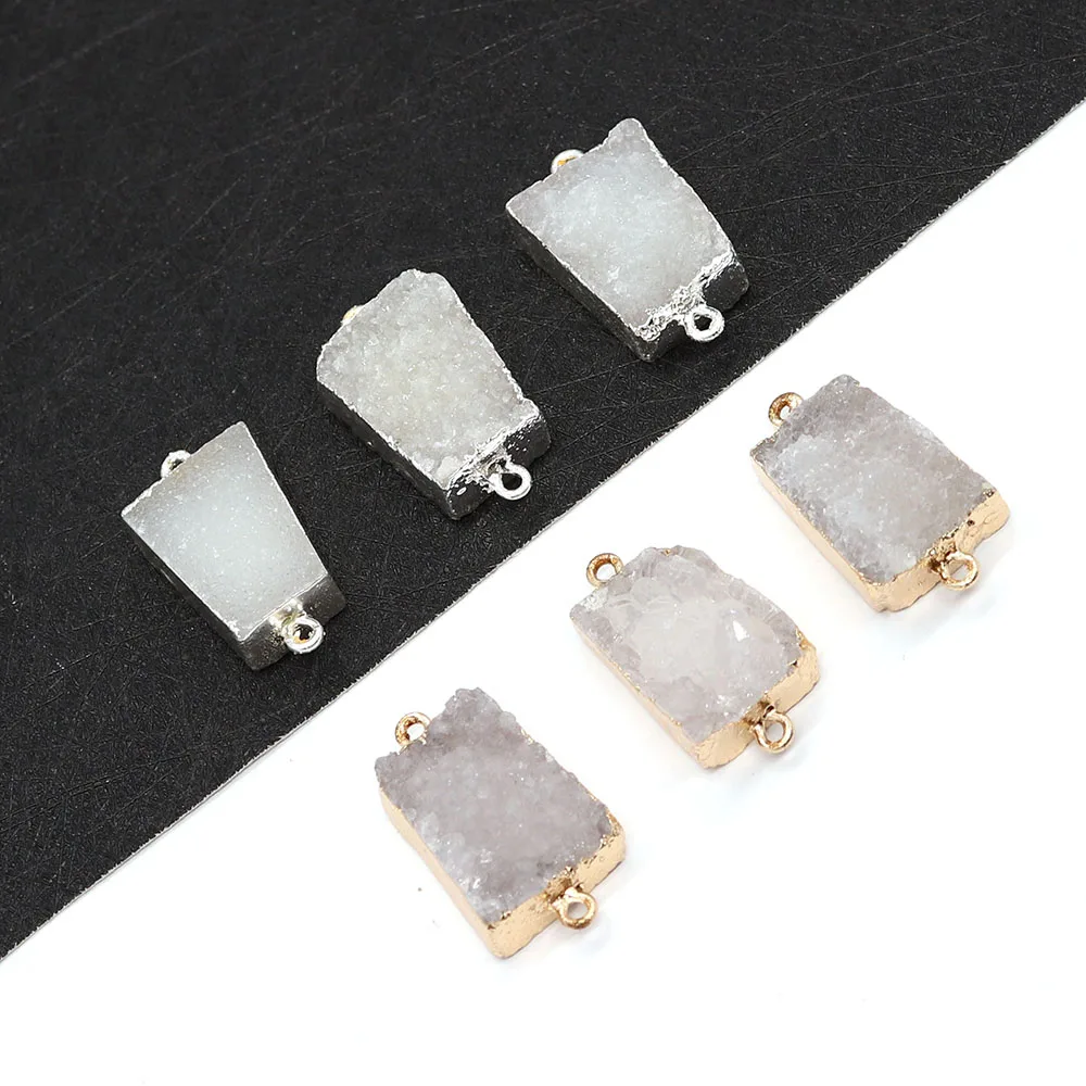 Natural Stone White Crystal Rectangle Pendant 15x28mm Double Hole Connector Charm Fashion Jewelry DIY Necklace Earring Accessory
Natural Stone White Crystal Rectangle Pendant 15x28mm Double Hole Connector Charm Fashion Jewelry DIY Necklace Earring Accessory