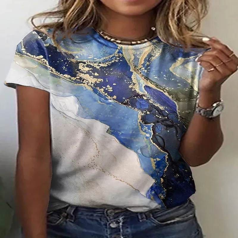 T-shirt 2022 Summer Women's New 3D Printing T-shirt Printing O-neck Short-sleeved Casual Loose Street Short-sleeved Round Neck
T-shirt 2022 Summer Women's New 3D Printing T-shirt Printing O-neck Short-sleeved Casual Loose Street Short-sleeved Round Neck