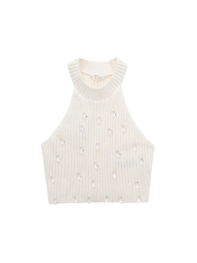 Women's Fall 2022 New Casual Fashion Chic Crystal Embellished Chenille Top Vintage Round Neck Sleeveless Loose Solid Top
Women's Fall 2022 New Casual Fashion Chic Crystal Embellished Chenille Top Vintage Round Neck Sleeveless Loose Solid Top