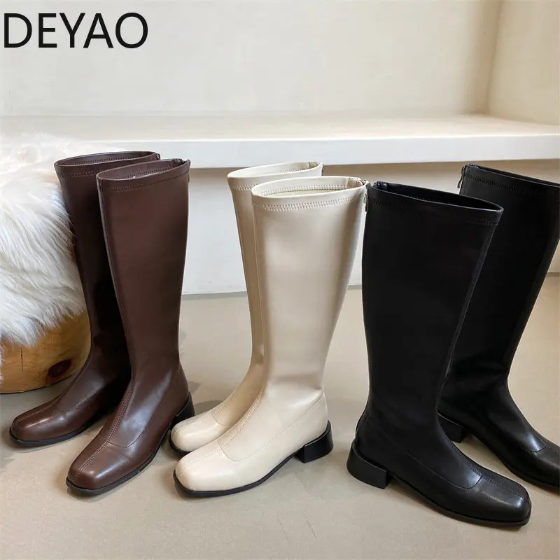 Winter Women Thigh High Boot Back Zipper Ladies Elegant High Quality Leather Knee-High Boots Casual Low Heel Female Long Booties
Winter Women Thigh High Boot Back Zipper Ladies Elegant High Quality Leather Knee-High Boots Casual Low Heel Female Long Booties