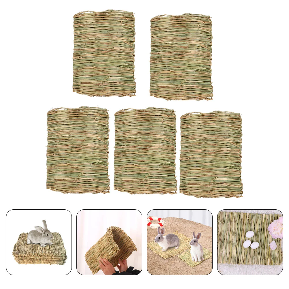 5 Pcs Bedding Small Animal Pet Supplies Toys Bunny Chew Cushions Guinea Grass Mats Natural Woven
5 Pcs Bedding Small Animal Pet Supplies Toys Bunny Chew Cushions Guinea Grass Mats Natural Woven
