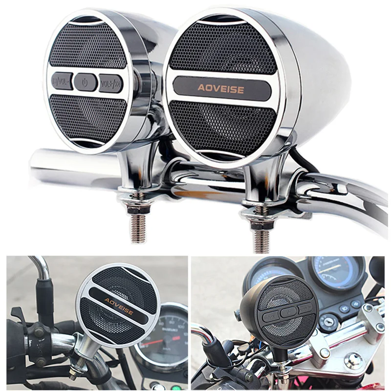 Waterproof Motorcycle 12V MP3 Player Amplifier USB Bluetooth-compatible Music Player FM Radio Frosted Stereo Speaker MT473
Waterproof Motorcycle 12V MP3 Player Amplifier USB Bluetooth-compatible Music Player FM Radio Frosted Stereo Speaker MT473