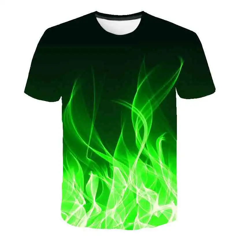 Summer Boys Short-sleeved T-shirt Round Neck Top Babys and Girls Red Purple Flame 3D Printing Children's Casual Personality Wild
Summer Boys Short-sleeved T-shirt Round Neck Top Babys and Girls Red Purple Flame 3D Printing Children's Casual Personality Wild