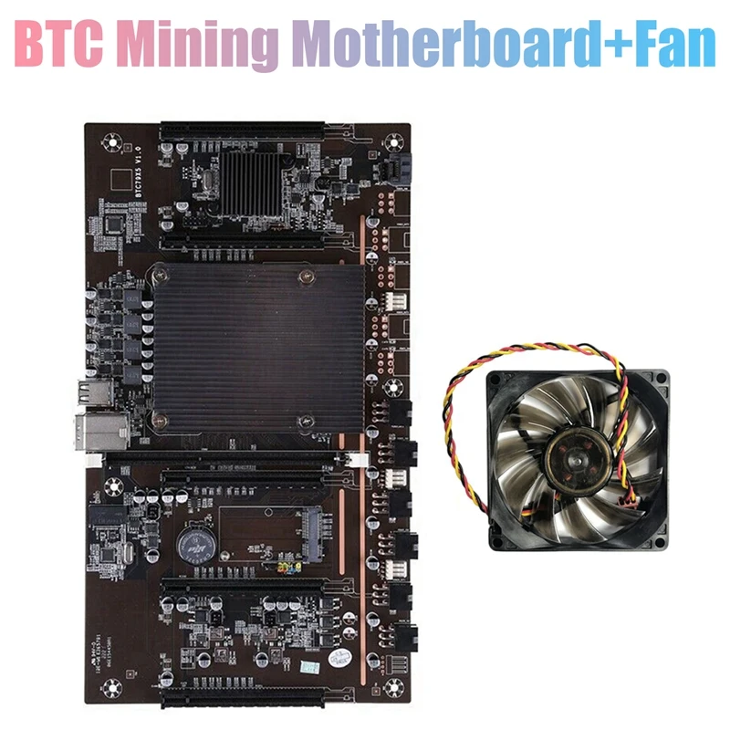 X79 H61 BTC Miner Motherboard With Cooling Fan LGA 2011 DDR3 Support 3060 3070 3080 Graphics Card For BTC Miner Mining
X79 H61 BTC Miner Motherboard With Cooling Fan LGA 2011 DDR3 Support 3060 3070 3080 Graphics Card For BTC Miner Mining
