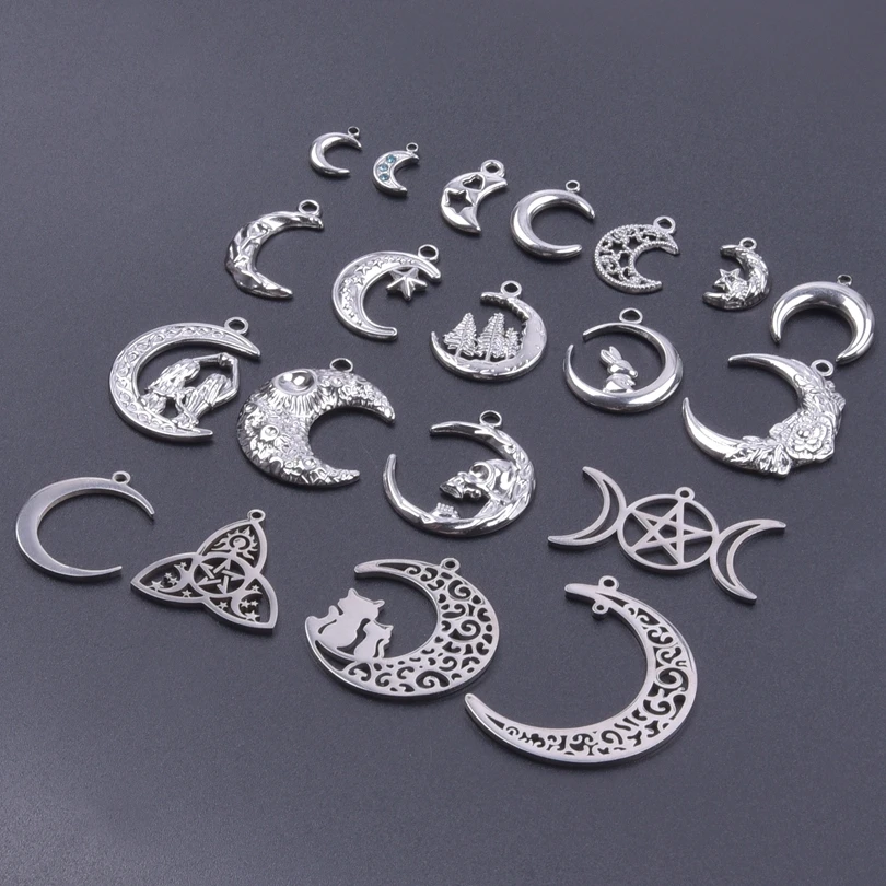 5pcs/Lot Crescent Luna Star Cat Moon Charms For Earrings/Bracelets Making Supplies Connector Stainless Steel Charm Pendant Bulk
5pcs/Lot Crescent Luna Star Cat Moon Charms For Earrings/Bracelets Making Supplies Connector Stainless Steel Charm Pendant Bulk