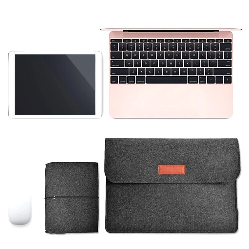 Mini-Pack Tablet Bag Wool Felt Laptop Bag Sleeve Cover 12 13.3 Inch for Macbook Air Pro Case for MateBook with Mousepad or Power
Mini-Pack Tablet Bag Wool Felt Laptop Bag Sleeve Cover 12 13.3 Inch for Macbook Air Pro Case for MateBook with Mousepad or Power