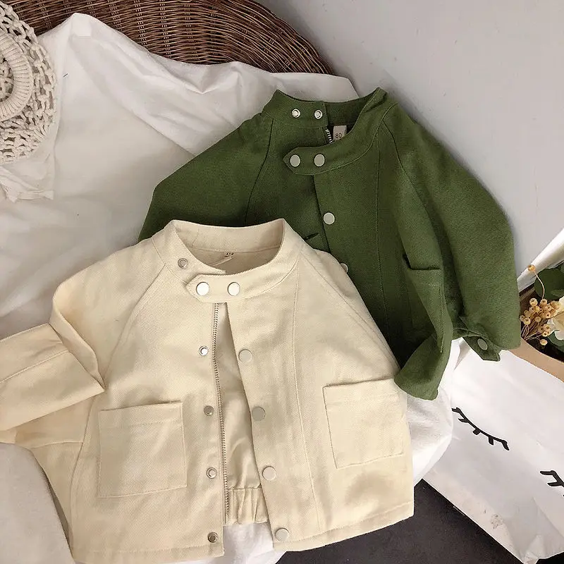 

Baby Girl Boy Denim Jacket Infant Toddle Child Jean Coat Child Windbreaker Jacket Baby Blazer Outwear Spring Autumn 1-7Y