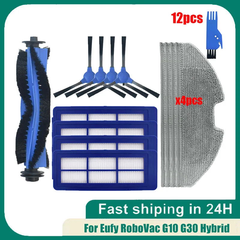For Eufy RoboVac G10 G30 Hybrid Vacuum Cleaner Side Brush Roller Brush Cover Mop Rags Hepa Filter Spare Parts Accessories
For Eufy RoboVac G10 G30 Hybrid Vacuum Cleaner Side Brush Roller Brush Cover Mop Rags Hepa Filter Spare Parts Accessories