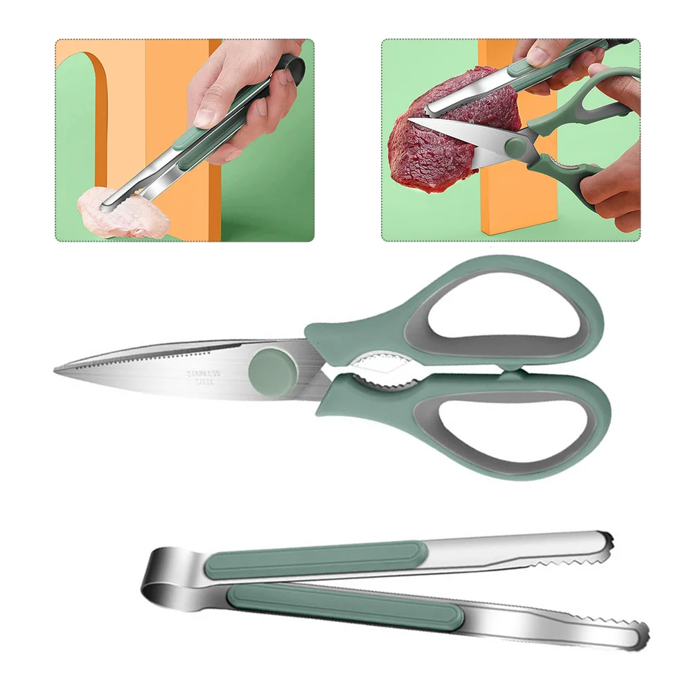 1 Set of Heavy Duty Kitchen Scissors BBQ Scissors Clip Set Buffet Tongs Tongs Barbecue Tongs Bbq Tongs
1 Set of Heavy Duty Kitchen Scissors BBQ Scissors Clip Set Buffet Tongs Tongs Barbecue Tongs Bbq Tongs