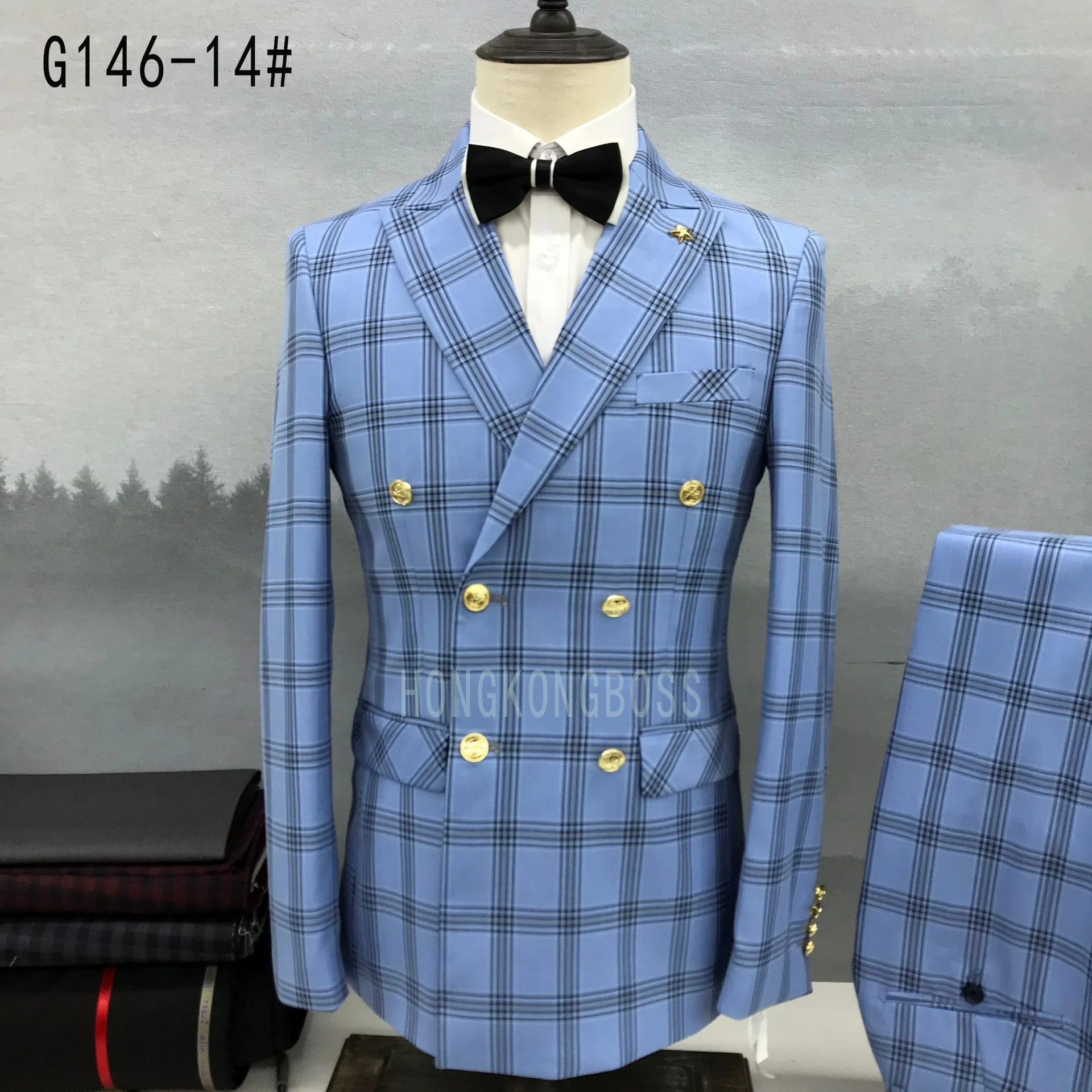 Men Double Breasted Suit Trousers / 2022 Business Formal Dress Slim Fit Groomsmen Groom Wedding Dress Plaid Blazers Jacket Pants
Men Double Breasted Suit Trousers / 2022 Business Formal Dress Slim Fit Groomsmen Groom Wedding Dress Plaid Blazers Jacket Pants