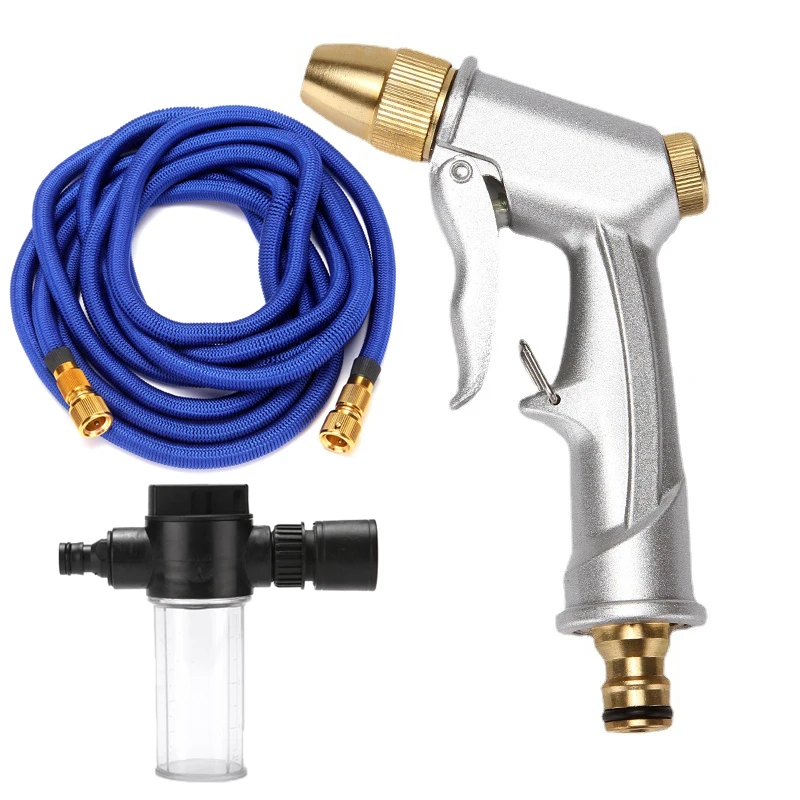 Multifunctional High Pressure Car Wash Tool Aluminum Alloy Water Gun Home Gardening Watering Set With TPE Tube And Watering Can
Multifunctional High Pressure Car Wash Tool Aluminum Alloy Water Gun Home Gardening Watering Set With TPE Tube And Watering Can