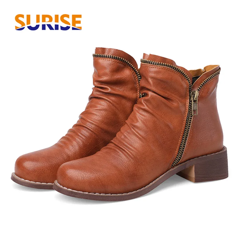 Plus Size Winter Women Ankle Boots Blue Red Black Pleated Low Square Heel British Casual Lady Round Toe Plush Zipper Short Boots
Plus Size Winter Women Ankle Boots Blue Red Black Pleated Low Square Heel British Casual Lady Round Toe Plush Zipper Short Boots