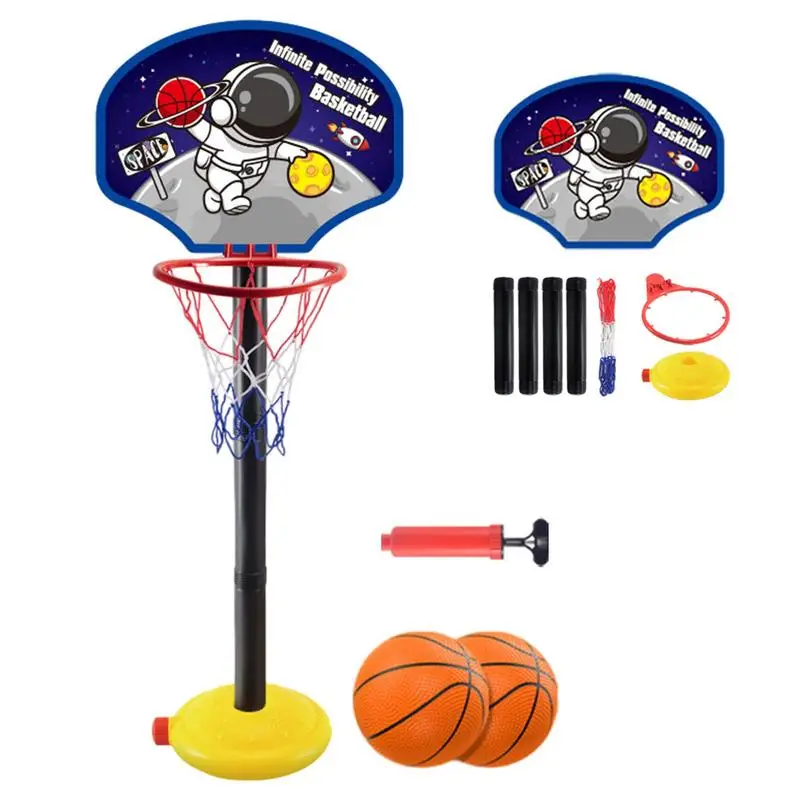 

Basketball Hoop For Toddler Basketball Stand Set With Adjustable Height Educational Toy For Basement Garage Kindergarten