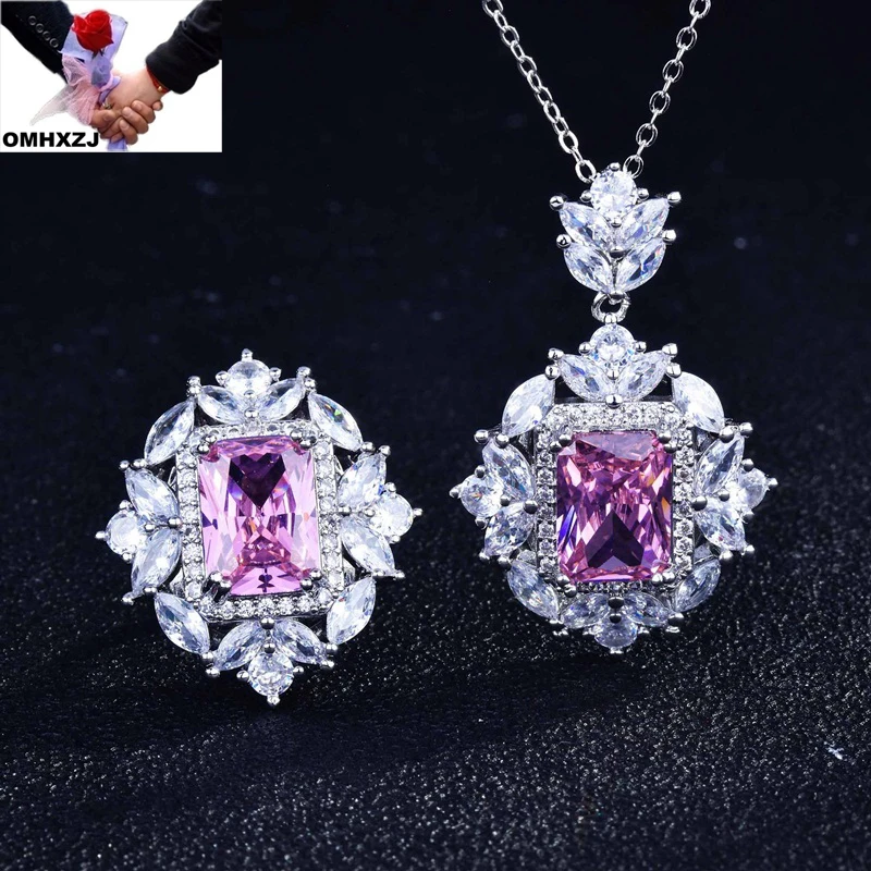 OMHXZJ Wholesale JE236 European Fashion Fine Woman Party Birthday Wedding Gift Zircon 18KT White Gold Ring+Pendant Jewelry Set
OMHXZJ Wholesale JE236 European Fashion Fine Woman Party Birthday Wedding Gift Zircon 18KT White Gold Ring+Pendant Jewelry Set