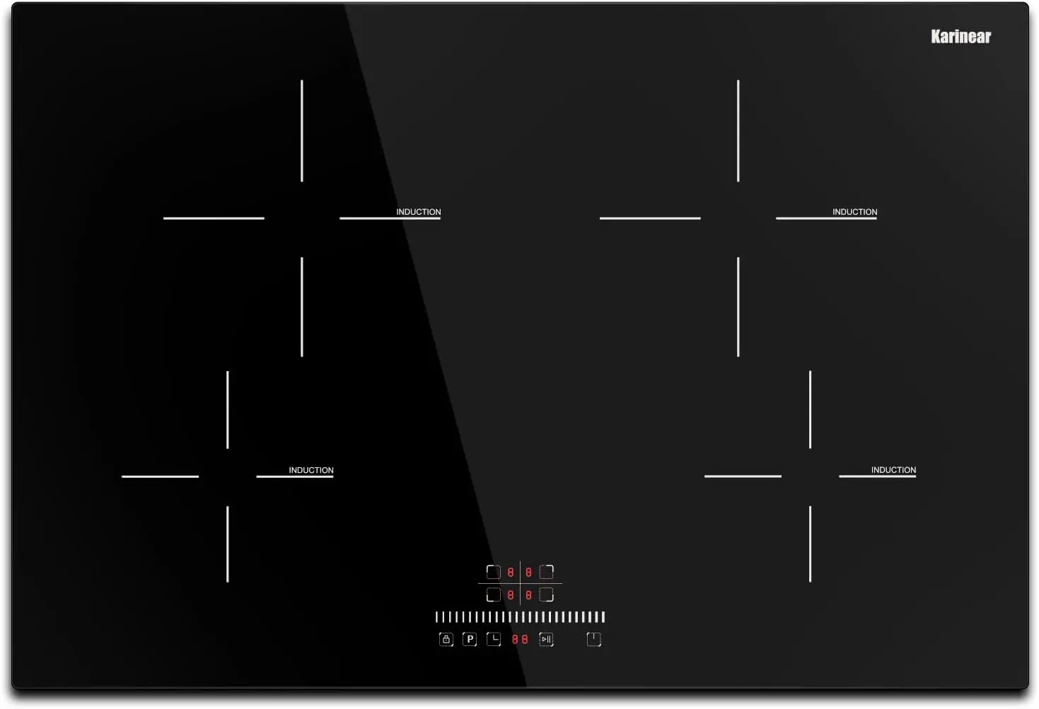 Induction Cooktop 30 inch, 4 Burners Cooktop With Touch Control, 9 Power Level Drop-in Glass Cooker, Child Safety Lock & Ti
Induction Cooktop 30 inch, 4 Burners Cooktop With Touch Control, 9 Power Level Drop-in Glass Cooker, Child Safety Lock & Ti