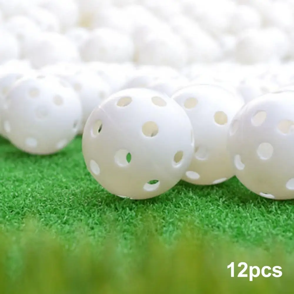 

Training 2Pcs Hollow Golf Balls 1Home Indoor Driving Range 42.6mm Limited Flight for Swing Practice