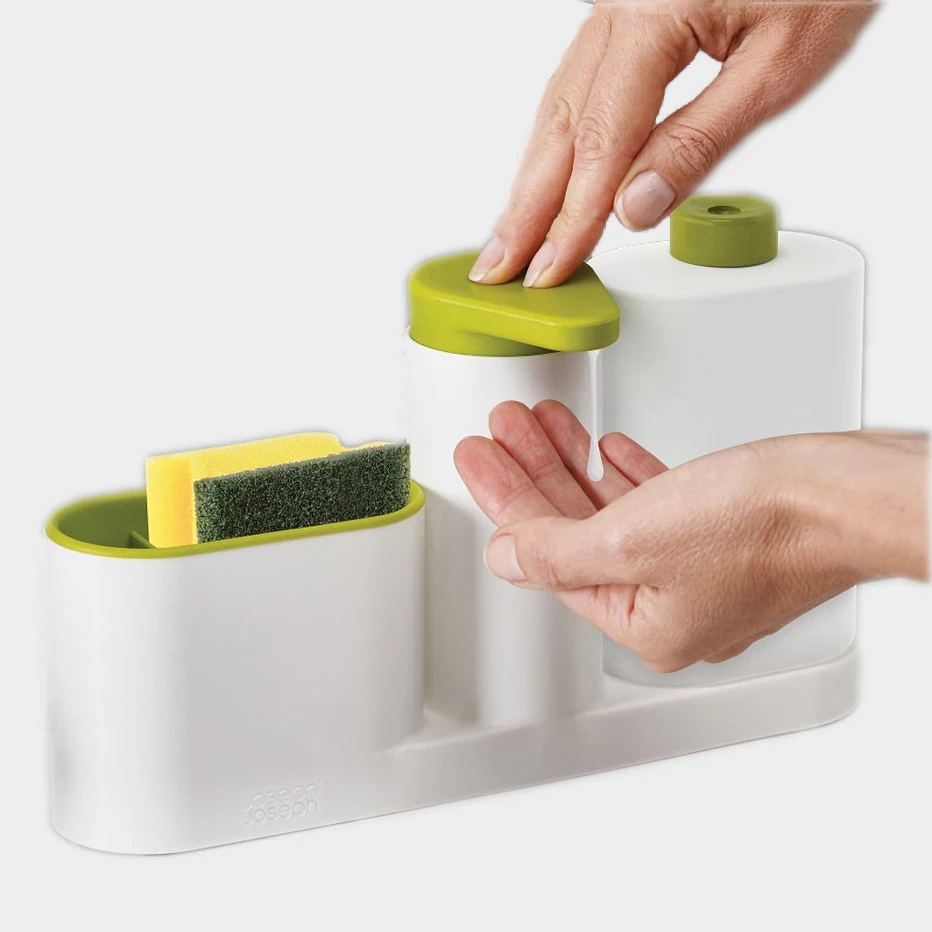 3 in 1 Kitchen Sink Detergent Soap Dispenser Bottle Storage Rack Washing Sponge Brush Storage Shelf Organizer Stands Tidy Tool
3 in 1 Kitchen Sink Detergent Soap Dispenser Bottle Storage Rack Washing Sponge Brush Storage Shelf Organizer Stands Tidy Tool