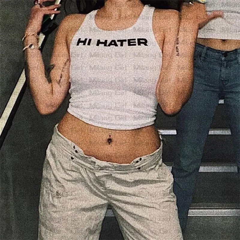 Women's Gothic letter Print Graphic Tank Top 2022 Y2K Summer Clothes Streetwear Black Sleeveless Bodycon Crop Top Fairy Grunge
Women's Gothic letter Print Graphic Tank Top 2022 Y2K Summer Clothes Streetwear Black Sleeveless Bodycon Crop Top Fairy Grunge