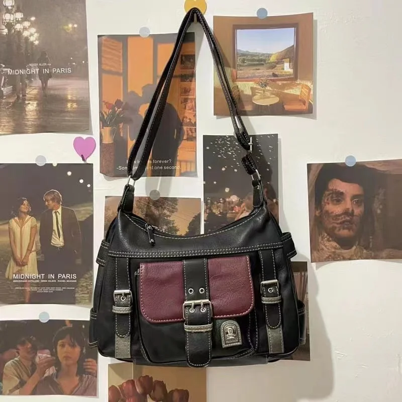 Vintage Crossbody Shoulder Bags Y2K Leather Nylon Tote High Quality Large capacity Commuter Women Female Girls Trend Zipper bags
Vintage Crossbody Shoulder Bags Y2K Leather Nylon Tote High Quality Large capacity Commuter Women Female Girls Trend Zipper bags