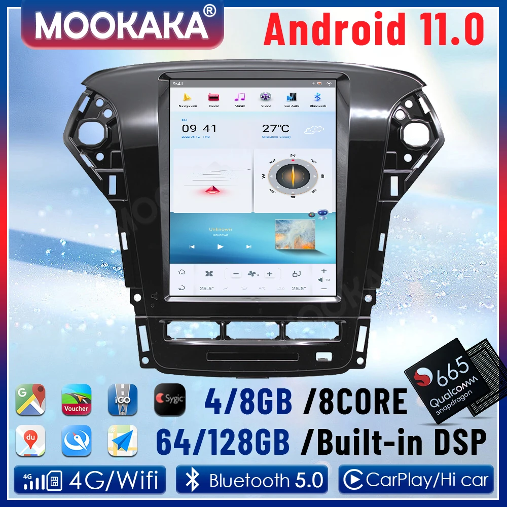 4G + 128G Tesla экран для Ford Mondeo MK4 2011-2013 Android 9,0 Автомобильный мультимедийный плеер GPS-навигация Радио Аудио Стерео головное устройство
4G + 128G Tesla экран для Ford Mondeo MK4 2011-2013 Android 9,0 Автомобильный мультимедийный плеер GPS-навигация Радио Аудио Стерео головное устройство