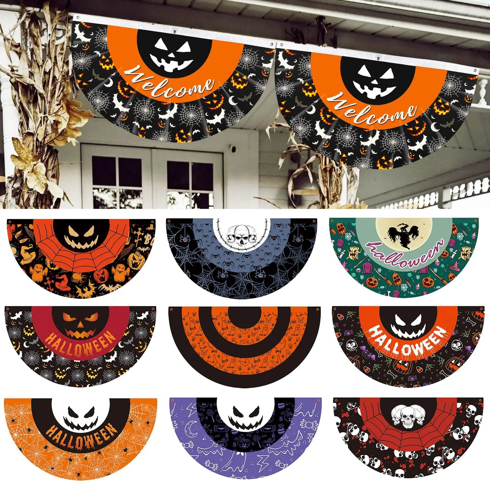 Flag Banner Bunting Fan Flags Yard Garden Hanging Outdoor House Shaped Decor Pennant Pumpkin Haunted Decorations Welcome
Flag Banner Bunting Fan Flags Yard Garden Hanging Outdoor House Shaped Decor Pennant Pumpkin Haunted Decorations Welcome