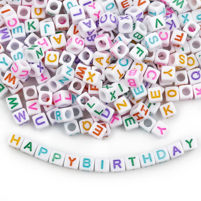 100pcs Single Plastic Square Alphabet Beads For DIY Charms Bracelet Jewelry Making Accessories A-Z Cube Acrylic Letter Name Bead
100pcs Single Plastic Square Alphabet Beads For DIY Charms Bracelet Jewelry Making Accessories A-Z Cube Acrylic Letter Name Bead