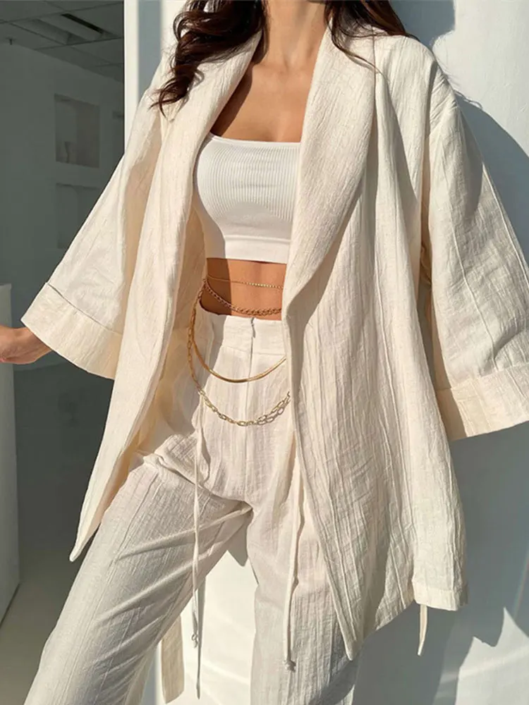 Women Casual Tracksuit Trousers Two Piece Set Long Sleeve Loose Shirt Tops And High Waist Pants Suit 2022 Summer Female Outfits
Women Casual Tracksuit Trousers Two Piece Set Long Sleeve Loose Shirt Tops And High Waist Pants Suit 2022 Summer Female Outfits