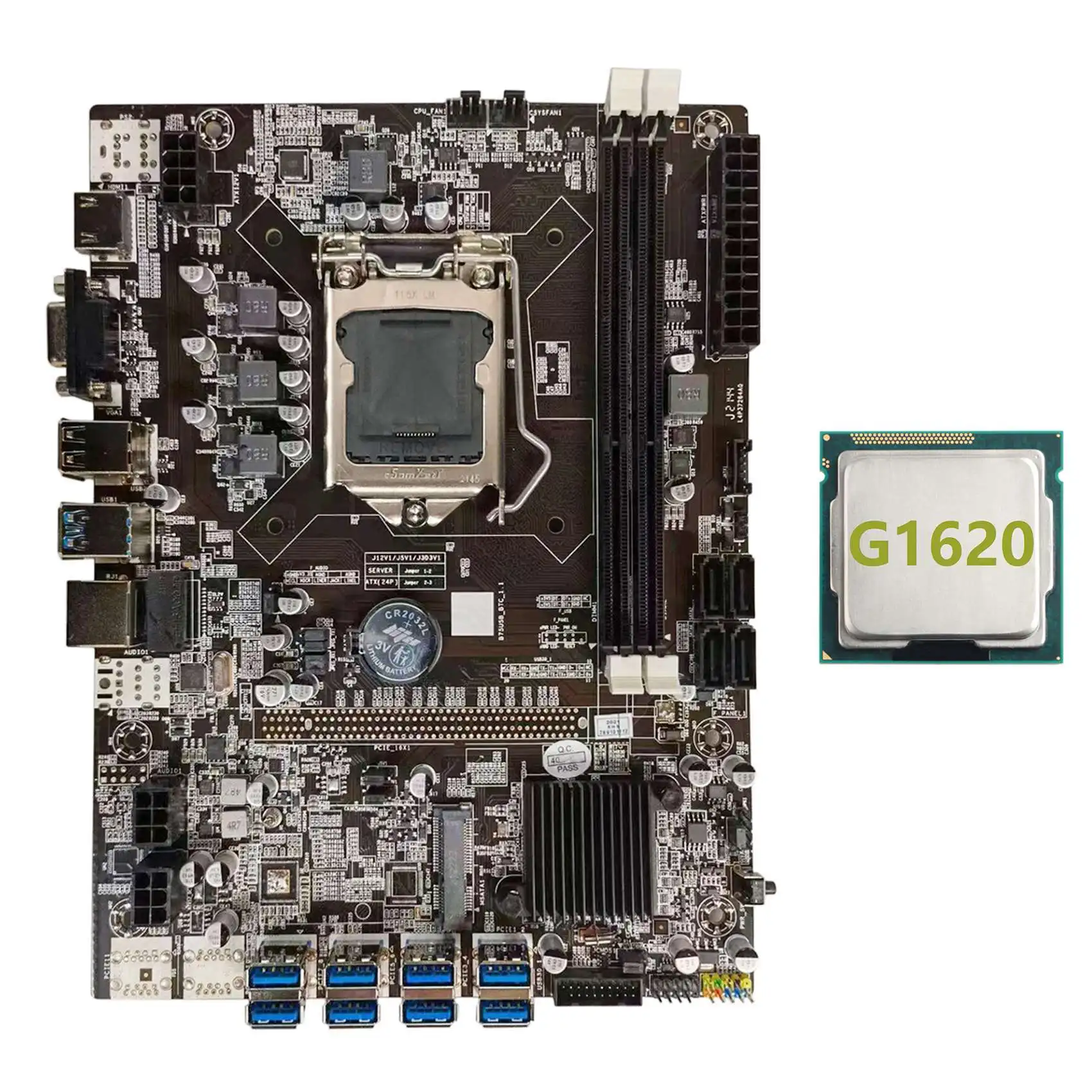 B75 BTC Mining Motherboard+G1620 CPU LGA1155 8XPCIE USB Adapter DDR3 MSATA B75 USB BTC Miner Motherboard
B75 BTC Mining Motherboard+G1620 CPU LGA1155 8XPCIE USB Adapter DDR3 MSATA B75 USB BTC Miner Motherboard