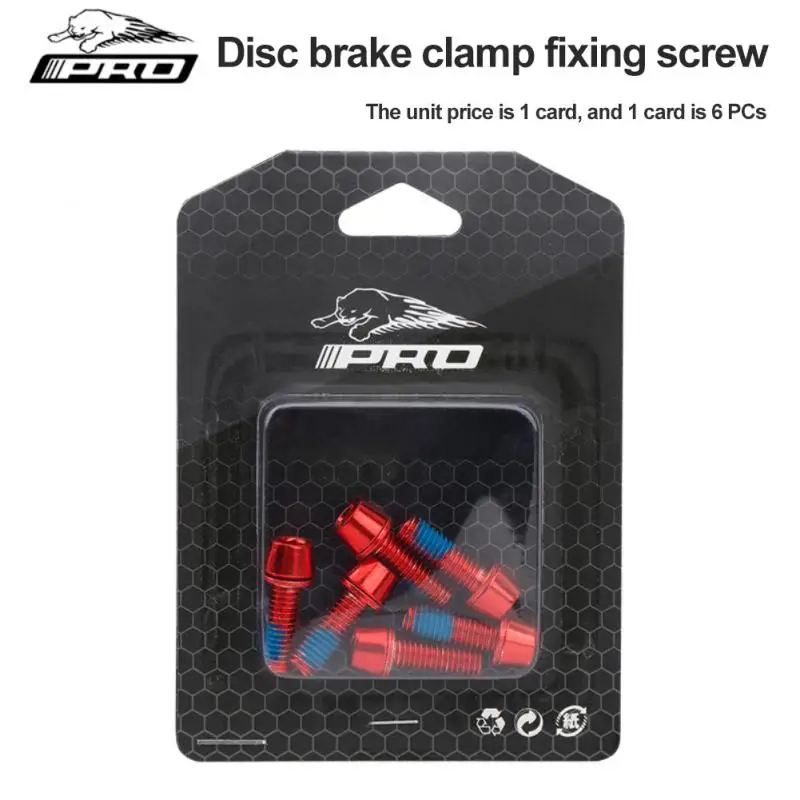IIPRO 6Pcs/Lot M6 Bicycle Screws MTB Road Bike Disc Brake Clip Screw Crank Clamp Fixing Screw Bike Accessories Bicycle Parts
IIPRO 6Pcs/Lot M6 Bicycle Screws MTB Road Bike Disc Brake Clip Screw Crank Clamp Fixing Screw Bike Accessories Bicycle Parts