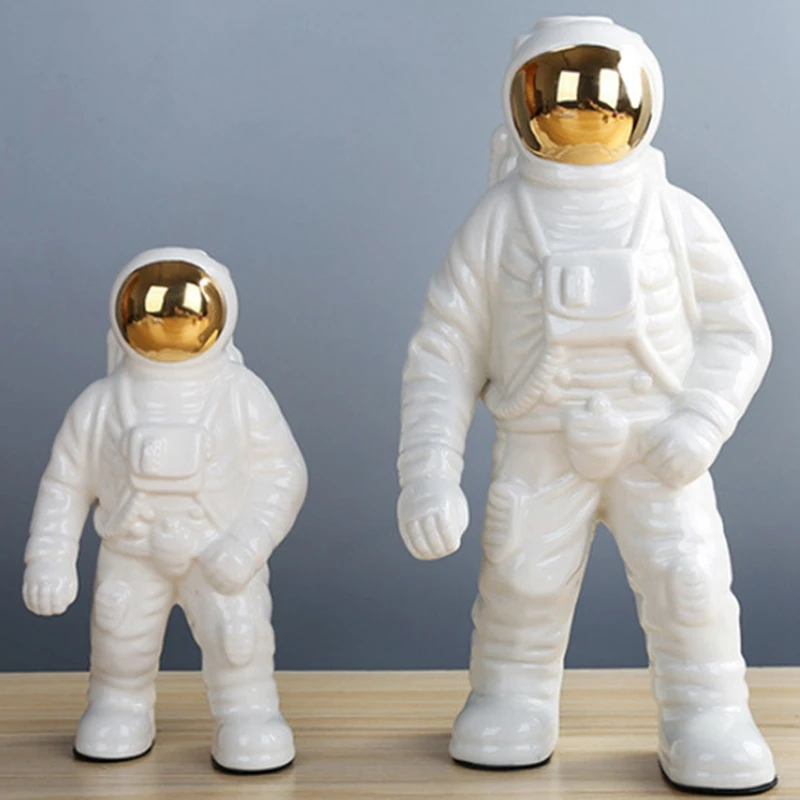 Space Man Astronaut Sculpture Rocket Plane Pattern Of Ceramic Material Cosmonaut Statue Fashion Decorations
Space Man Astronaut Sculpture Rocket Plane Pattern Of Ceramic Material Cosmonaut Statue Fashion Decorations
