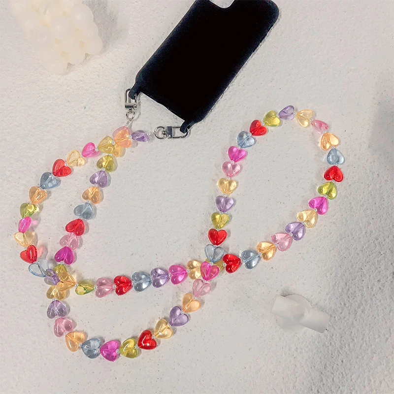 Korea INS Colorful Heart Phone Chain Women Fashion Cartoon Accessories DIY Phone Chain Geometric Keychain Charm Jewelry Vitnage
Korea INS Colorful Heart Phone Chain Women Fashion Cartoon Accessories DIY Phone Chain Geometric Keychain Charm Jewelry Vitnage