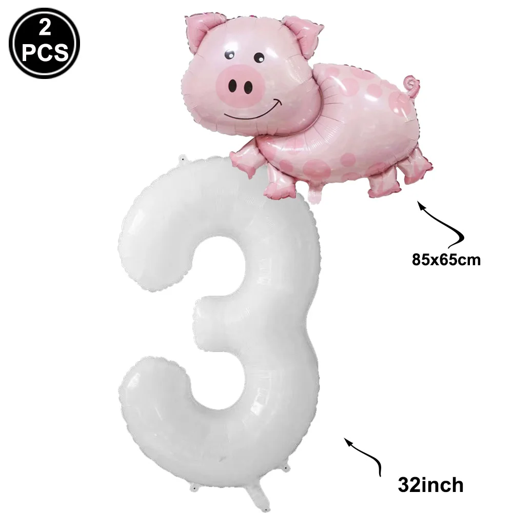 2pcs Pig Balloons 32inch White Number Balloon Pink Pig Jumbo Foil Balloon for Kids Farm Pig Theme Birthday Party Decor Supplies
2pcs Pig Balloons 32inch White Number Balloon Pink Pig Jumbo Foil Balloon for Kids Farm Pig Theme Birthday Party Decor Supplies