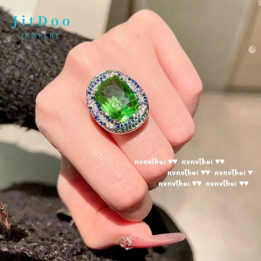 JitDoo Emerald Rings for Woman AAAAA Zircon Open Adjustable Ring Finger Luxury Wedding Party Valentine Day Gift Girl’s Jewelry
JitDoo Emerald Rings for Woman AAAAA Zircon Open Adjustable Ring Finger Luxury Wedding Party Valentine Day Gift Girl’s Jewelry