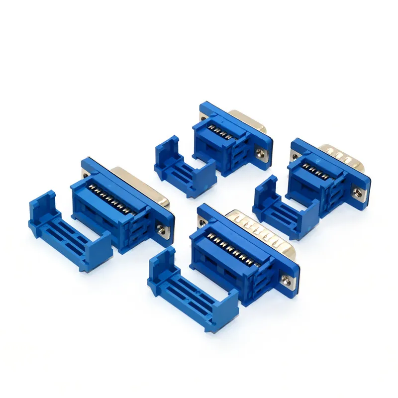 5PCS DIDC Series DB9 DB15 DB25 DB37 Male/Female Blue Connector serial port socket connector IDC crimp type D-SUB RS232 Adapter
5PCS DIDC Series DB9 DB15 DB25 DB37 Male/Female Blue Connector serial port socket connector IDC crimp type D-SUB RS232 Adapter