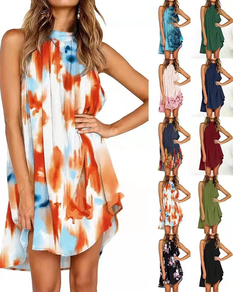 Women New Loose Floral Vintage Strap Ruffles Sleeveless Befree Dress Large Big Summer Halter Camis Elengant Party Dresses
Women New Loose Floral Vintage Strap Ruffles Sleeveless Befree Dress Large Big Summer Halter Camis Elengant Party Dresses