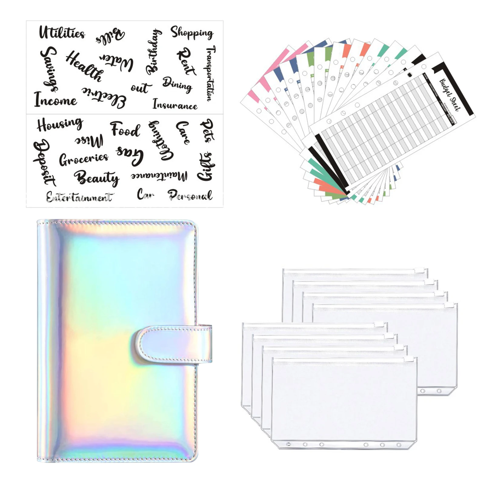 A6 Planner Organizer 6 Ring Binder PVC Notebook Binder Budget Cover Binder Pockets Expense Budget Planner
A6 Planner Organizer 6 Ring Binder PVC Notebook Binder Budget Cover Binder Pockets Expense Budget Planner
