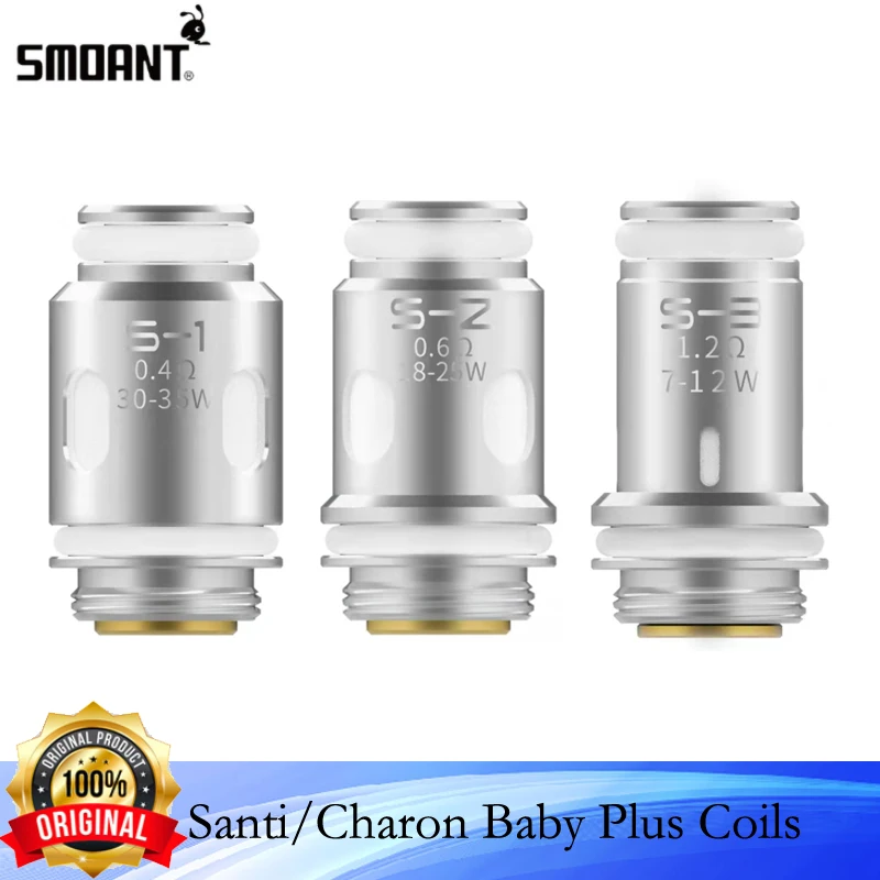 30 шт. Smoant Charon Baby Plus катушки 0.4ohm S1 0.6ohm S2 1.2ohm S3 катушка для набора Santi
30 шт. Smoant Charon Baby Plus катушки 0.4ohm S1 0.6ohm S2 1.2ohm S3 катушка для набора Santi