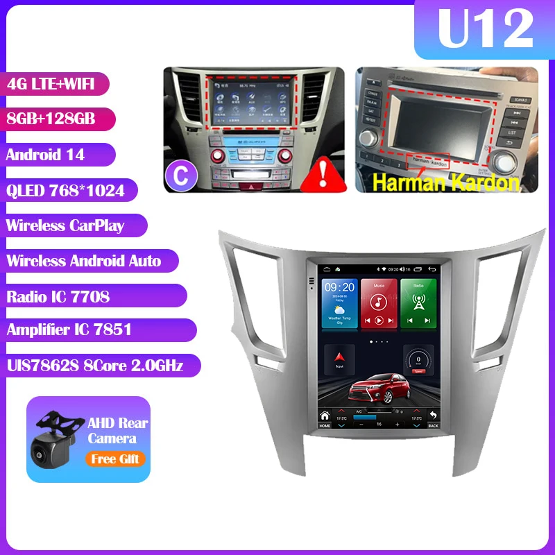 Android 14 для Subaru Outback 4 BR Legacy 5 2009-2014 9,7 "7862S Автомобильный радиоприемник в стиле Tesla Мультимедийный видеоплеер Carplay GPS Navi
Android 14 для Subaru Outback 4 BR Legacy 5 2009-2014 9,7 "7862S Автомобильный радиоприемник в стиле Tesla Мультимедийный видеоплеер Carplay GPS Navi
