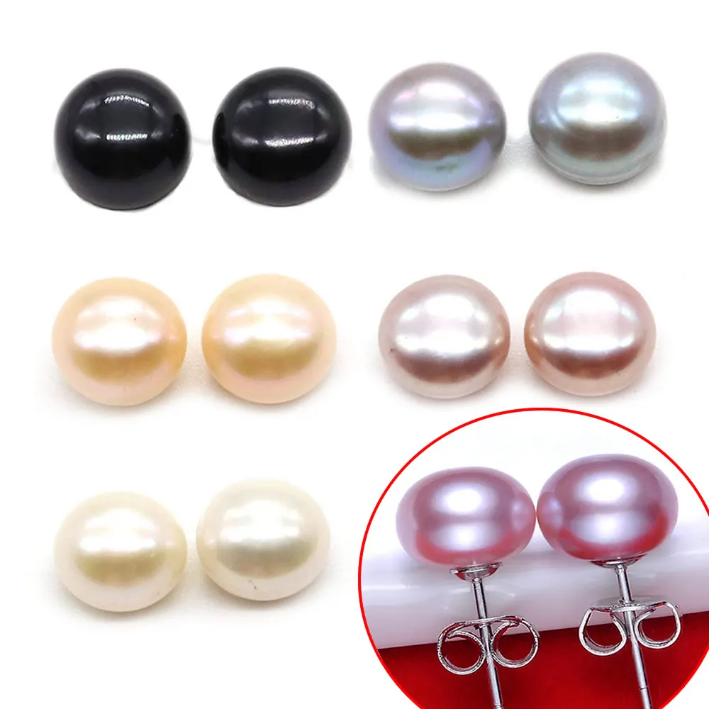 1 pair Natural Freshwater Pearl Half-hole Ear Stud Beads Round Flat Cultured Pearl Bread Beads DIY Jewelry, Earrings Accessories
1 pair Natural Freshwater Pearl Half-hole Ear Stud Beads Round Flat Cultured Pearl Bread Beads DIY Jewelry, Earrings Accessories