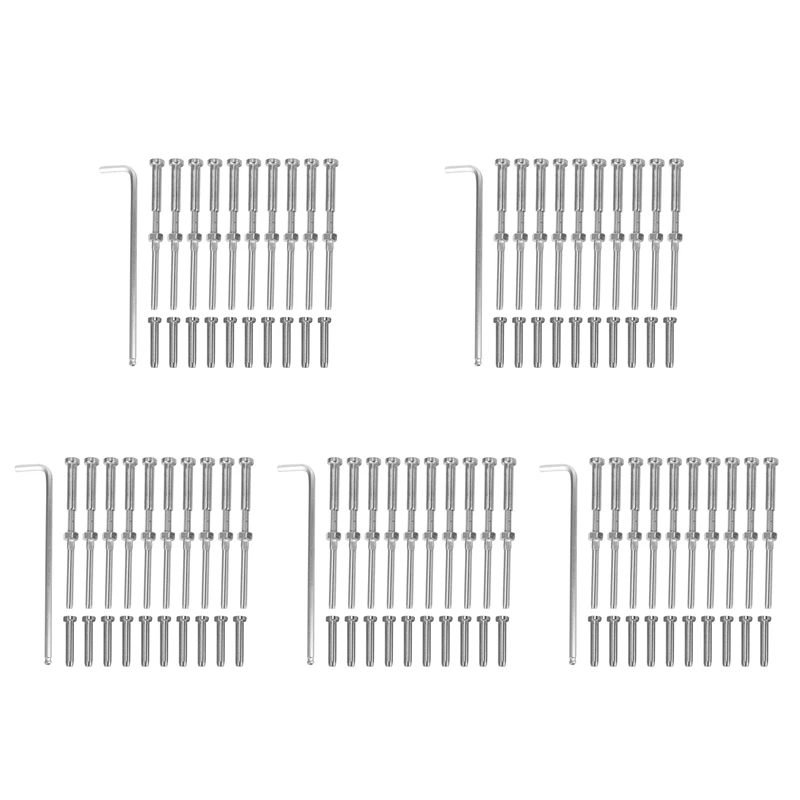Stemball Swage And Invisible Hex Head Threaded Stud Tension End Fitting Terminal Combination Pack For 1/8 Inch ,50 Pairs
Stemball Swage And Invisible Hex Head Threaded Stud Tension End Fitting Terminal Combination Pack For 1/8 Inch ,50 Pairs